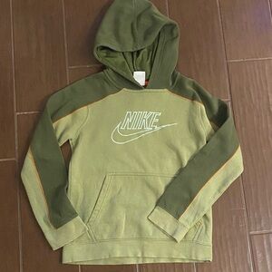 Nike Green Hoodie with Orange Details